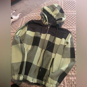 Green and black jacket